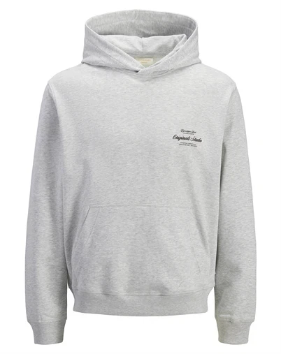 Jack & Jones Junior - JORNorrebro Typo Back Sweat Hoodie - White Melange